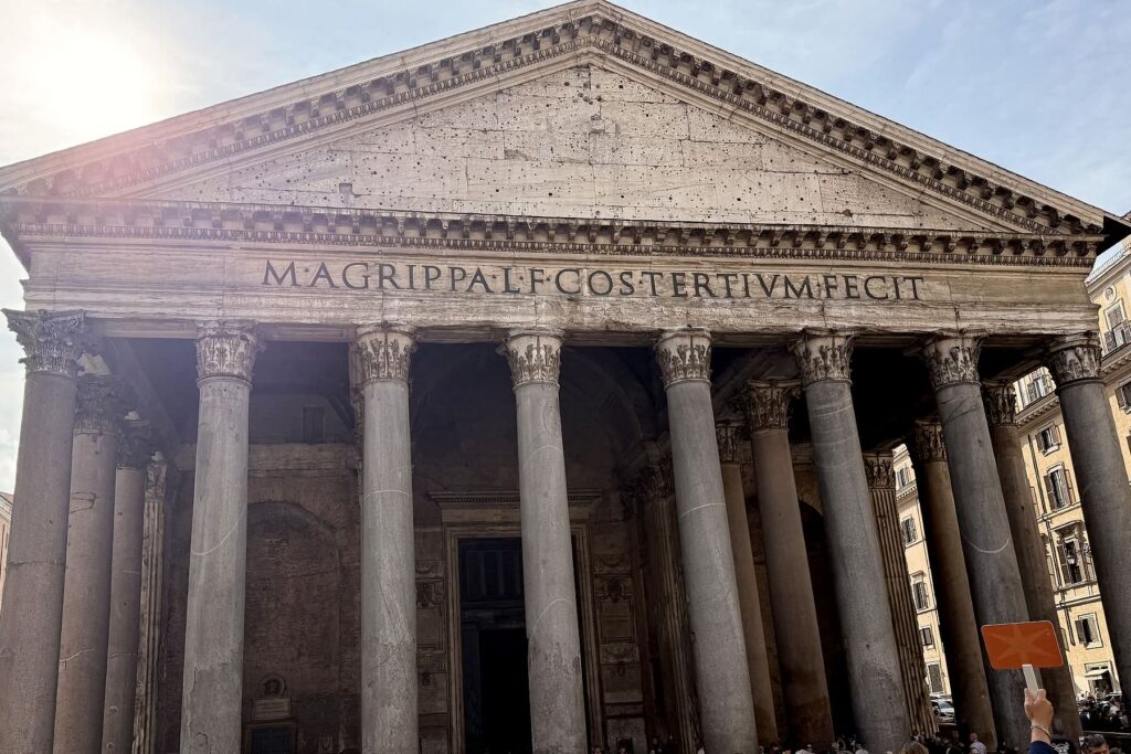 The Pantheon—one of the clearest examples of Rome’s lasting architectural influence. Photo by Kelly Stinson, October 2025.